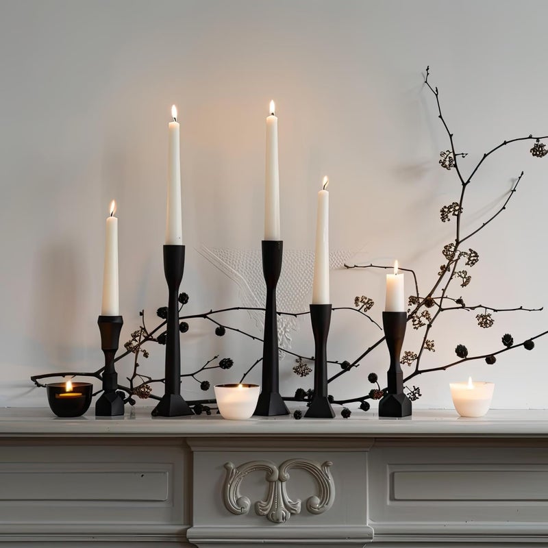 Sihuida 10-Inch White Taper Candles, 12 Pack Unscented and Dripless Candlesticks, Long-Lasting Burn Time of 7-8 Hours, Perfect for Home Décor, Weddings, and Events - Image 5